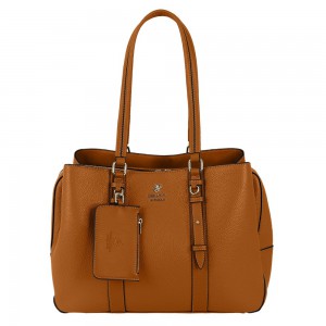 Beverly Hills Polo Club BH-4450 Women's Shoulder Bag Tan Bags