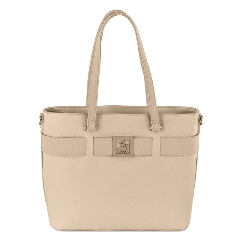 Beverly Hills Polo Club BH-4490 Γυναικεία Τσάντα Ώμου Μπεζ Beverly hills Polo club