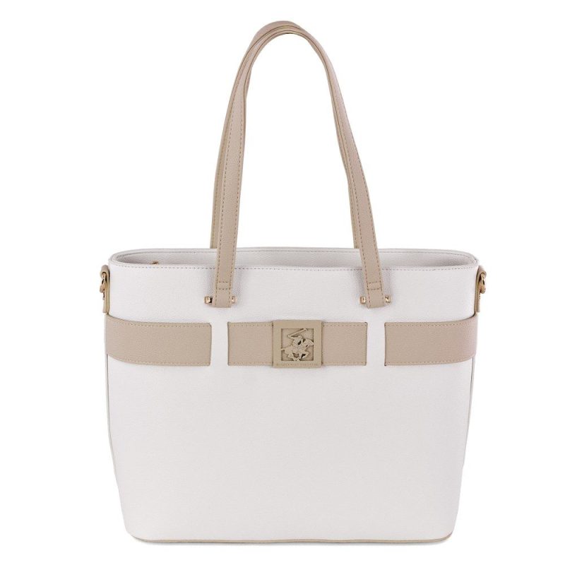 Beverly Hills Polo Club BH-4490 Γυναικεία Τσάντα Ώμου Λευκή Beverly hills Polo club