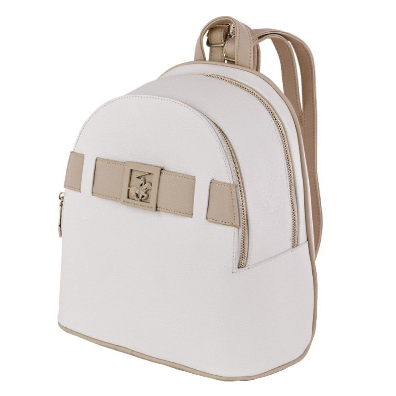 Beverly Hills Polo Club BH-4492 Backpack Γυναικεία Τσάντα Πλάτης Λευκή Beverly hills Polo club