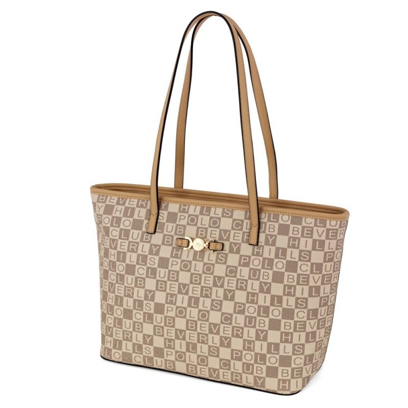 Beverly Hills Polo Club BH-4530 Γυναικεία Τσάντα Ώμου Μπεζ Beverly hills Polo club