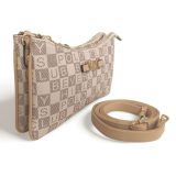 Beverly Hills Polo Club BH-4536 Γυναικεία Τσάντα Ώμου/Χιαστή Μπεζ 2