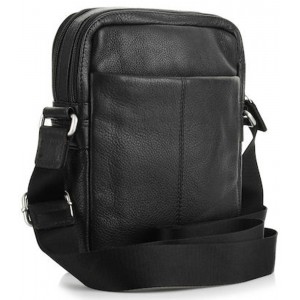 Beverly Hills Polo Club BH-8472 Τσάντα Ώμου / Χιαστί Δερμάτινη Μαύρη Τσάντες