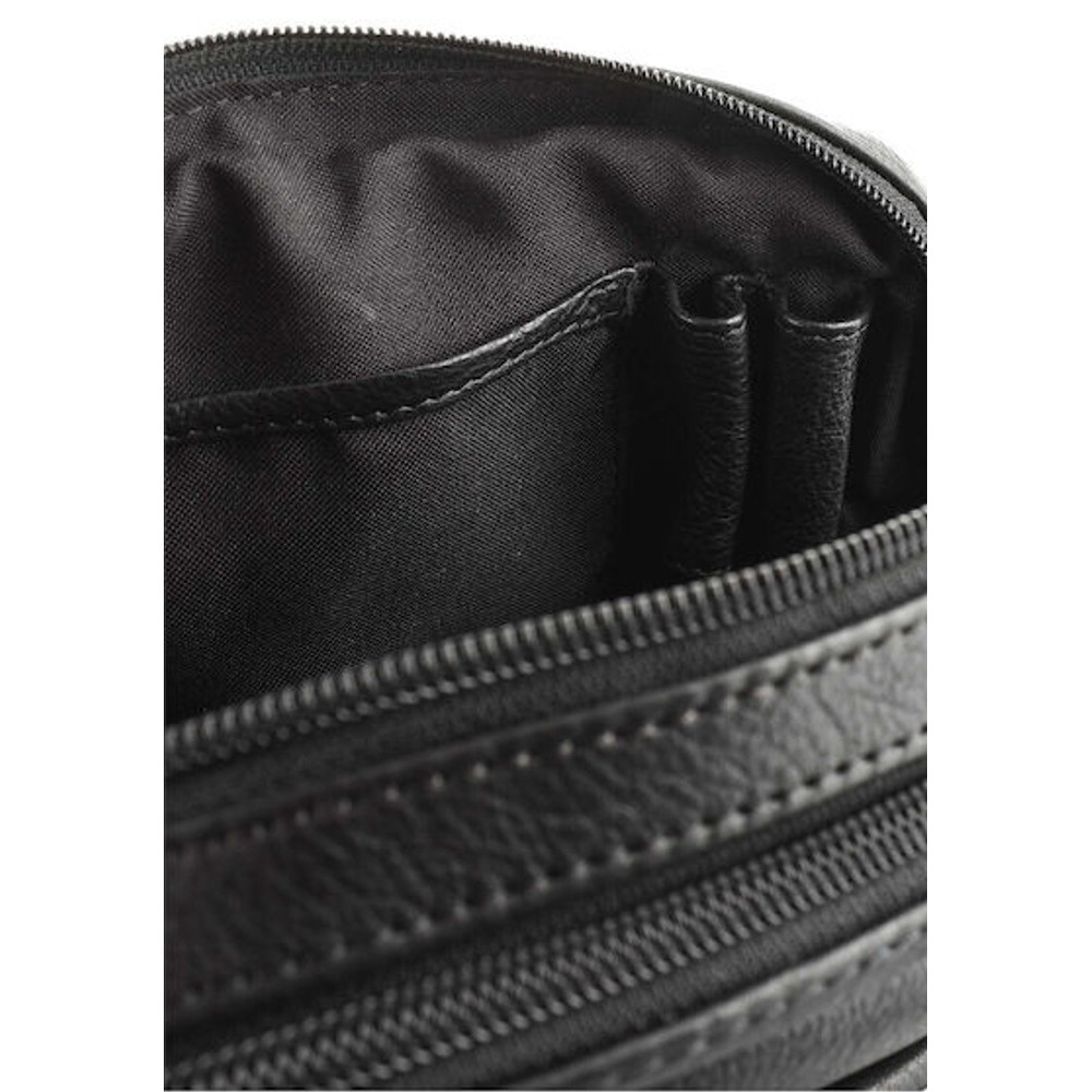 Beverly Hills Polo Club BH-8472 Τσάντα Ώμου / Χιαστί Δερμάτινη Μαύρη Τσάντες