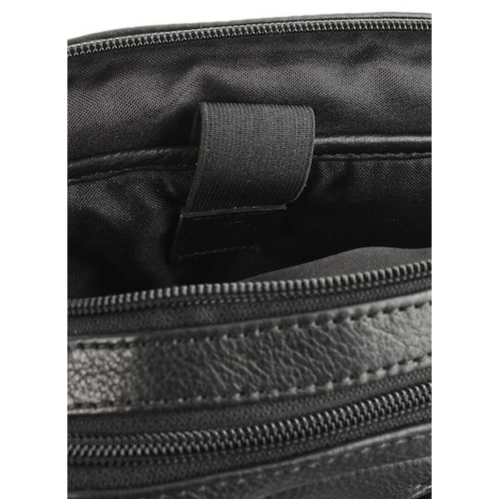 Beverly Hills Polo Club BH-8472 Τσάντα Ώμου / Χιαστί Δερμάτινη Μαύρη Τσάντες