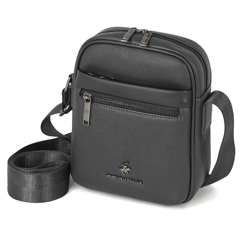 Beverly Hills Polo Club BH-8512 Men's Black Crossbody Bag Bags
