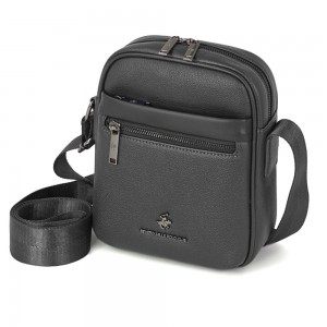 Beverly Hills Polo Club BH-8512 Men's Black Crossbody Bag Bags