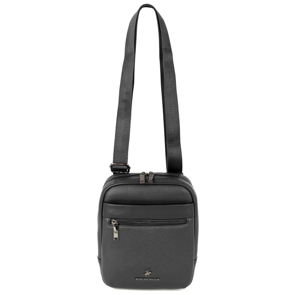 Beverly Hills Polo Club BH-8513 Ανδρική Τσάντα Χιαστή Μαύρη Τσάντες