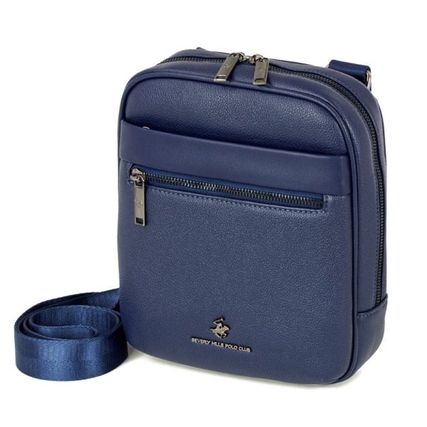 Beverly Hills Polo Club BH-8513 Ανδρική Τσάντα Χιαστή Μπλε