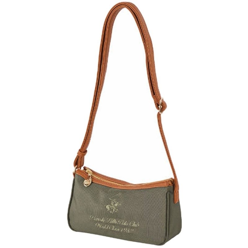 Beverly Hills Polo Club BH-4064 Γυναικεία Τσάντα Χιαστή Χακί Beverly hills Polo club