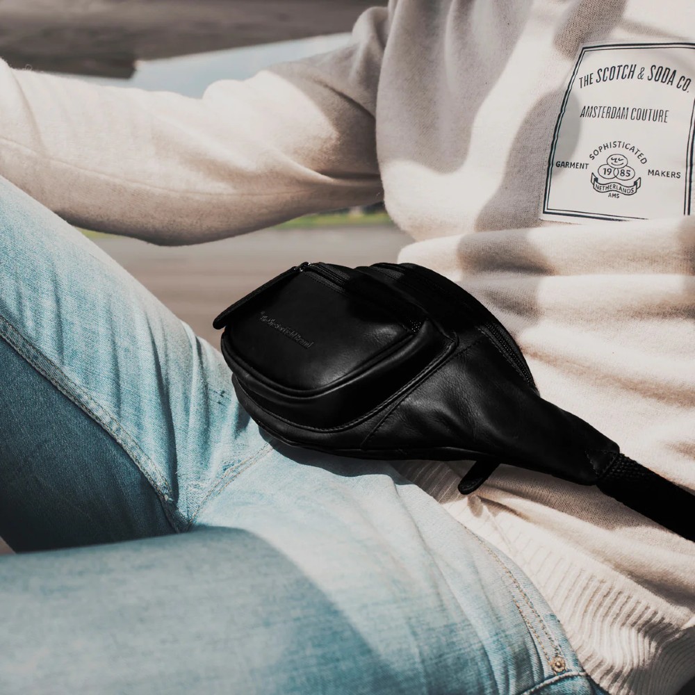 The Chesterfield Brand C23.000200 Jack Waist Pack Δερμάτινη Τσάντα Μέσης Μαύρη Τσάντες
