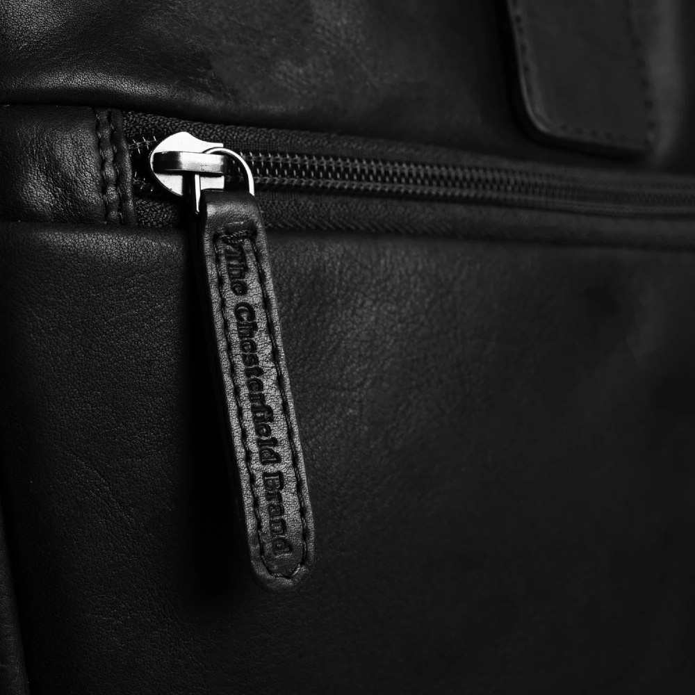 The Chesterfield Brand C40.101000 Sheth Professional Bag- Briefcase made of Leather Black Business bags