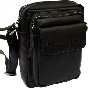 The Chesterfield Brand C48.071400 Δερμάτινο Ανδρικό Τσαντάκι Χιαστί/Ώμου Μαύρο Τσάντες