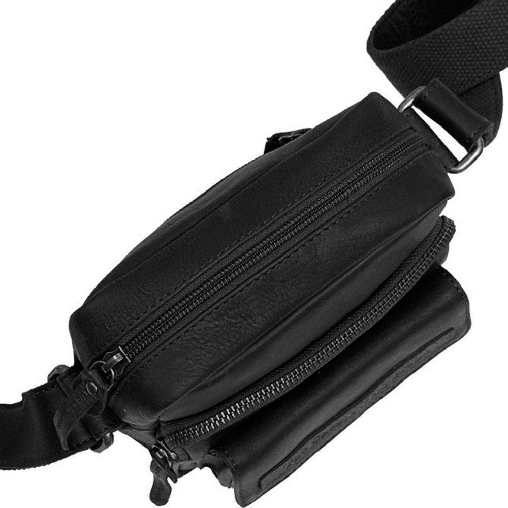 The Chesterfield Brand C48.071400 Δερμάτινο Ανδρικό Τσαντάκι Χιαστί/Ώμου Μαύρο Τσάντες