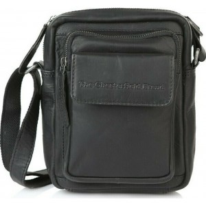 The Chesterfield Brand C48.071400 Δερμάτινο Ανδρικό Τσαντάκι Χιαστί/Ώμου Μαύρο Τσάντες
