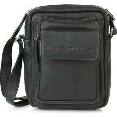 The Chesterfield Brand C48.071400 Δερμάτινο Ανδρικό Τσαντάκι Χιαστί/Ώμου Μαύρο