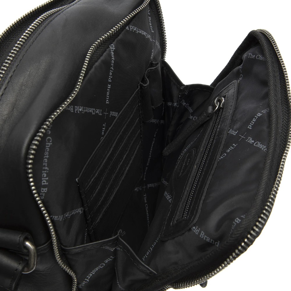 The Chesterfield Brand C48.0955-011 Leather Men's Crossbody/Shoulder Bag Black Bags