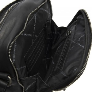 The Chesterfield Brand C48.0955-011 Leather Men's Crossbody/Shoulder Bag Black Bags