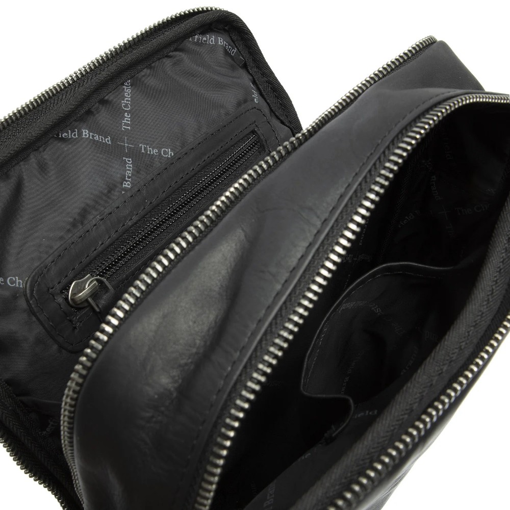 The Chesterfield Brand C48.0955-011 Leather Men's Crossbody/Shoulder Bag Black Bags