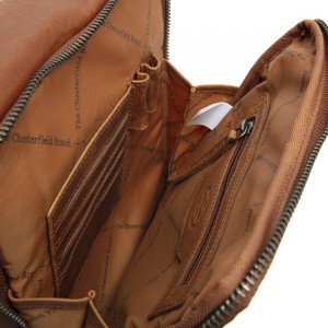 The Chesterfield Brand C48.0955-030 Δερμάτινο Ανδρικό Τσαντάκι Χιαστί/Ώμου Ταμπά Τσάντες