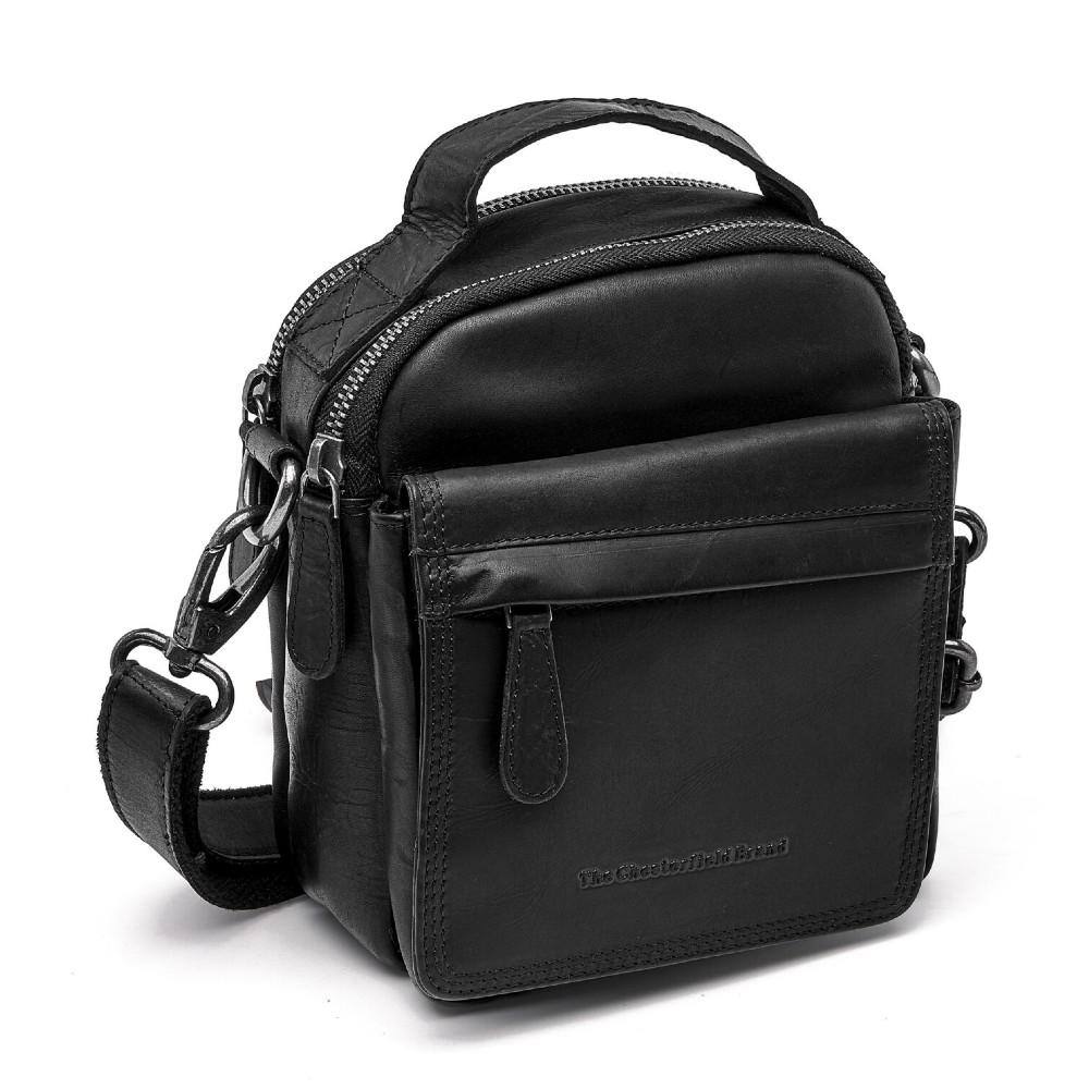 The Chesterfield Brand C48.182600 Leather Men's Crossbody/Shoulder Bag Black Bags