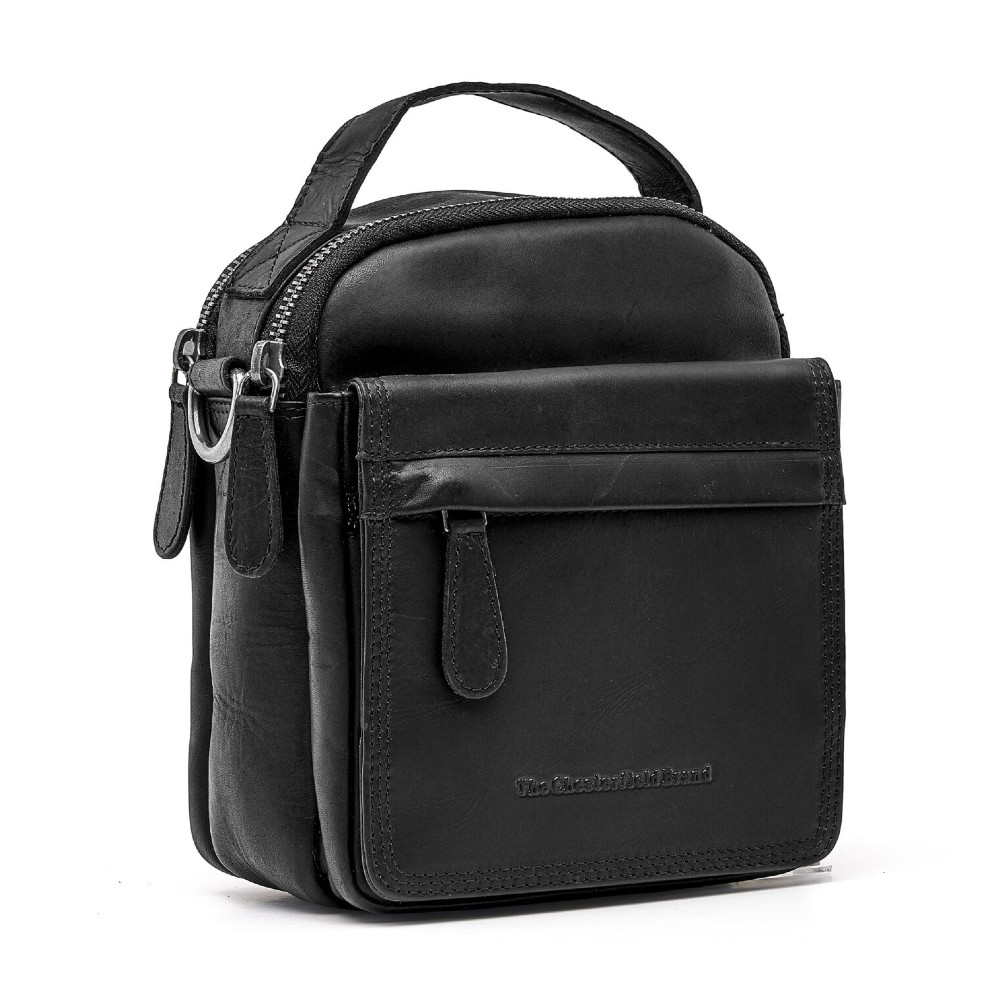 The Chesterfield Brand C48.182600 Leather Men's Crossbody/Shoulder Bag Black Bags