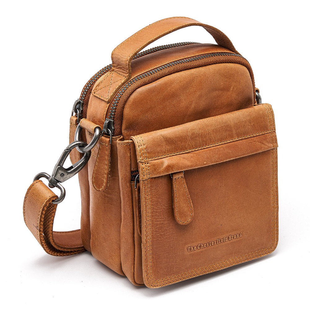 The Chesterfield Brand C48.182631 Leather Men's Crossbody/Shoulder Bag Cognac Bags