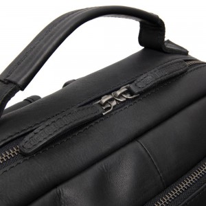 The Chesterfield Brand C58.700300 Philippe Επαγγελματική Τσάντα Πλάτης από Δέρμα Μαύρη Τσάντες