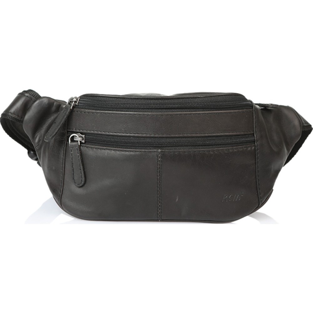 RCM H30 Men's Black Leather Waist Bag Bags