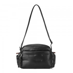 Hedgren HCOCN02/003 COCOON PUFFER Γυναικεία Τσάντα Χιαστή Μαύρη Τσάντες