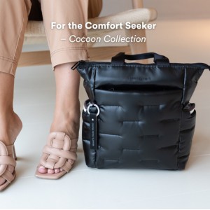 Hedgren HCOCN04/003 COCOON PUFFER Γυναικεία Τσάντα Πλάτης Μαύρη Τσάντες