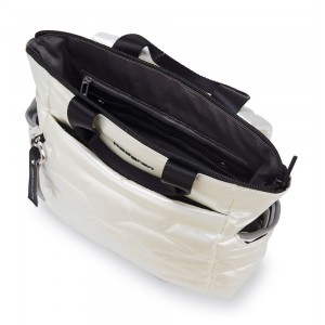 Hedgren HCOCN04/136 COCOON PUFFER Γυναικεία Τσάντα Πλάτης Λευκή Τσάντες