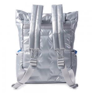 Hedgren HCOCN05/871 COCOON PUFFER Γυναικεία Τσάντα Πλάτης Ασημί Τσάντες