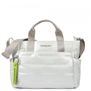 Hedgren HCOCN07/879 COCOON PUFFER Γυναικεία Τσάντα Χειρός- Χιαστή Λευκή Τσάντες
