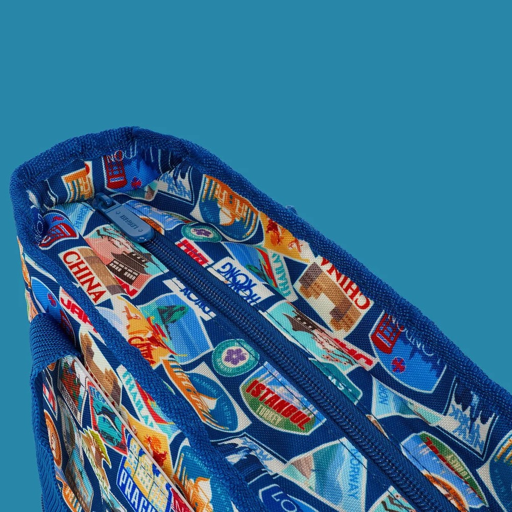 Legami Milano LLBAG0007 Τσαντάκι Φαγητού Χειρός Travel Stickers Μπλε Αξεσουάρ