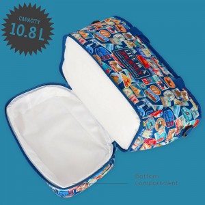 Legami Milano LLBAG0007 Τσαντάκι Φαγητού Χειρός Travel Stickers Μπλε Αξεσουάρ