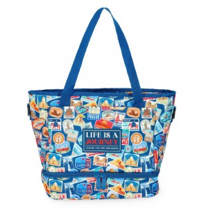 Legami Milano LLBAG0007 Τσαντάκι Φαγητού Χειρός Travel Stickers Μπλε Αξεσουάρ