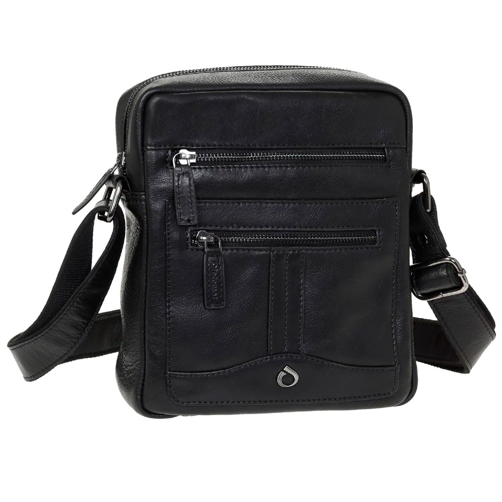 Diplomat LV87 Τσάντα Ώμου / Χιαστί Δέρμα Μαύρη Τσάντες