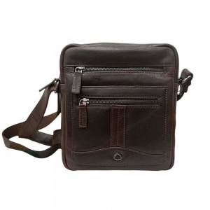 Diplomat LV87 Leather Crossbody Bag Brown Bags