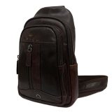Diplomat LV88 Cross Bodybag/Ανδρική Τσάντα Στήθους Δέρμα Καφέ 2