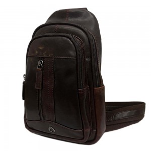 Diplomat LV88 Cross Bodybag/Ανδρική Τσάντα Στήθους Δέρμα Καφέ Τσάντες