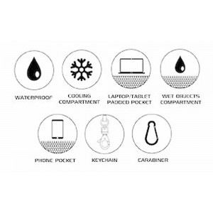 Maui & Sons 2701 Τσάντα Θαλάσσης Πλάτης Γκρι