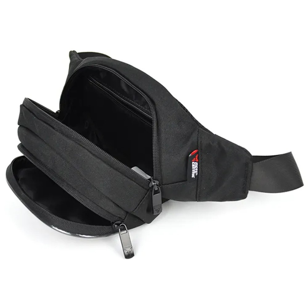 Motocentric MC-0126 Τσαντάκι Μέσης Χιαστί Μαύρο με Κόκκινο. Τσάντες