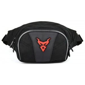 Motocentric MC-0126 Τσαντάκι Μέσης Χιαστί Μαύρο με Κόκκινο. Τσάντες