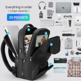 Tigernu Backpack T-B3976 laptop 15.6" με USB μαύρη 2
