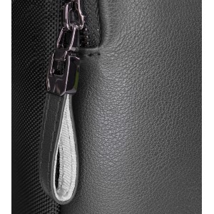 Aeronautica Militare AM-534 Τσάντα Πλάτης Backpack Δέρμα με Ύφασμα Μαύρη Bags