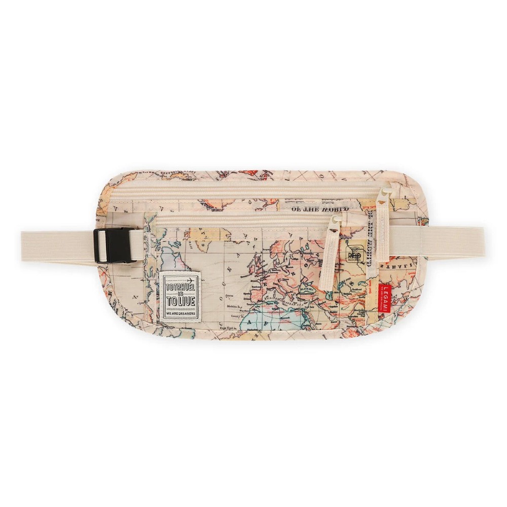 Legami Milano WBAG0001 Travel Ταξιδιωτικό Τσαντάκι Μέσης Ultra-slim Μπεζ Τσάντες