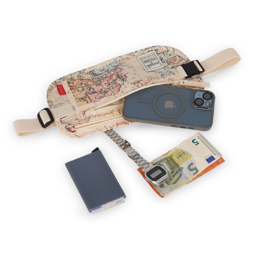 Legami Milano WBAG0001 Travel Ταξιδιωτικό Τσαντάκι Μέσης Ultra-slim Μπεζ Τσάντες