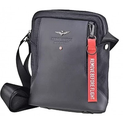 Aeronautica Militare AM-491 Ανδρική Τσάντα Ώμου / Χιαστί Μαύρο