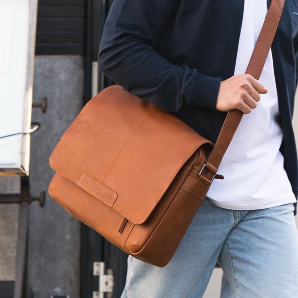 The Chesterfield Brand C48.055231 Richard Leather Crossbody/Shoulder Bag Cognac Bags